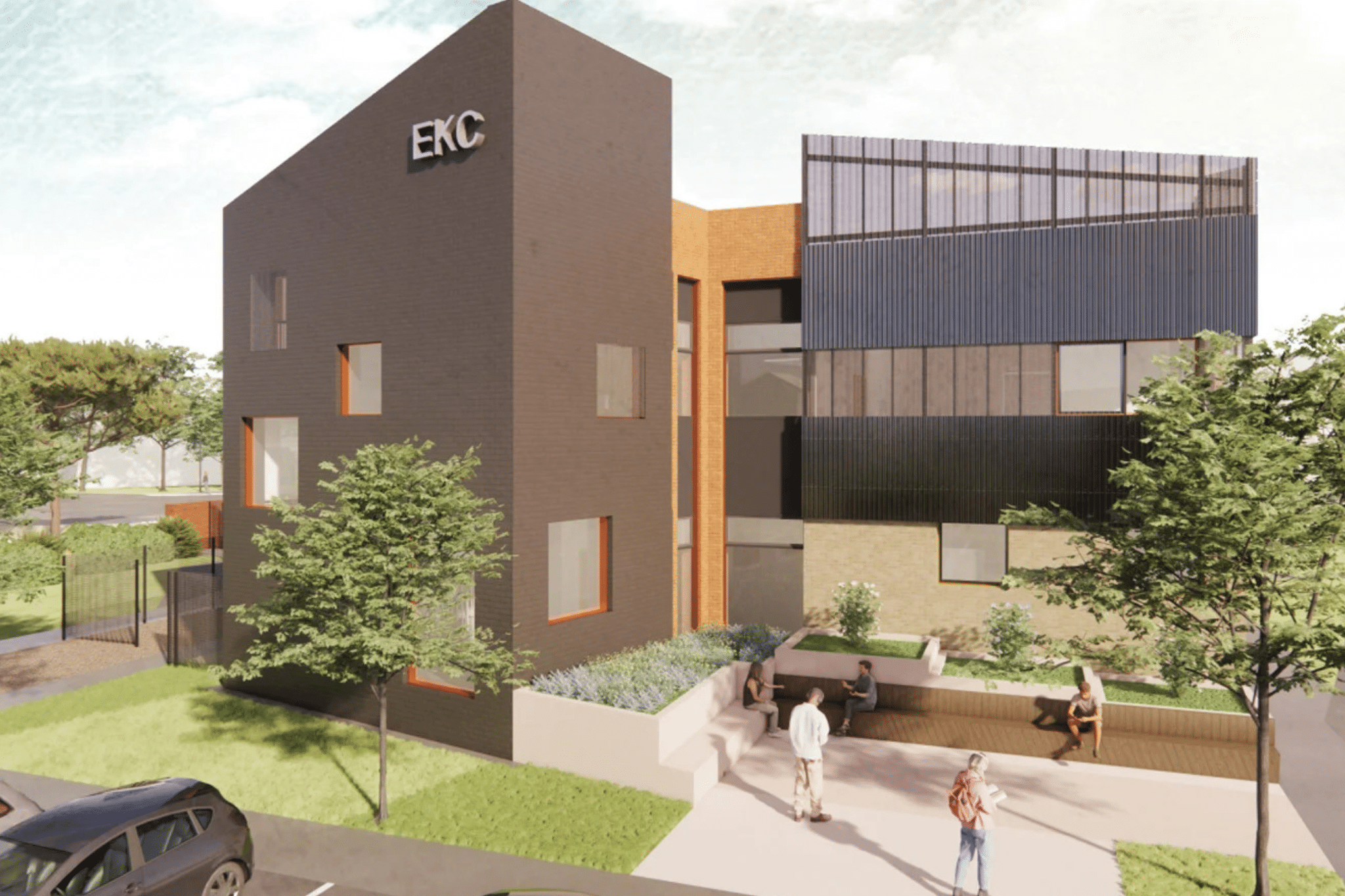 Digital mockup of new college extension in sheerness